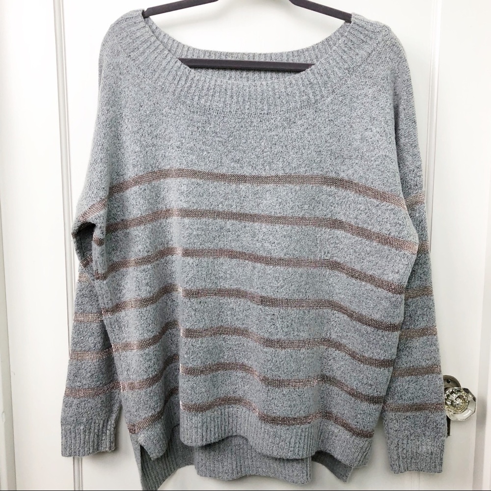 Lane Bryant Metallic Strip Sweater 14/16